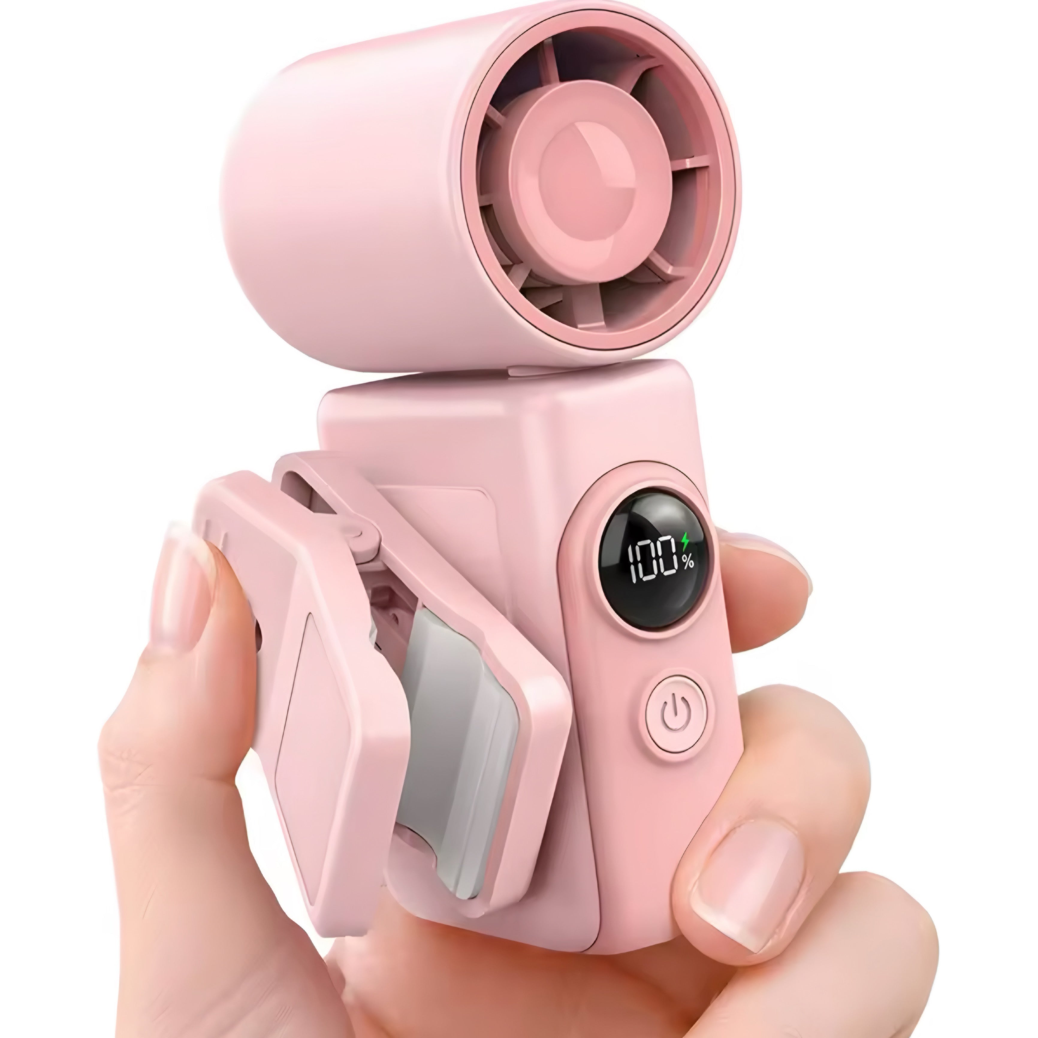 Mini Ventilatore Portatile con Clip e Display LED