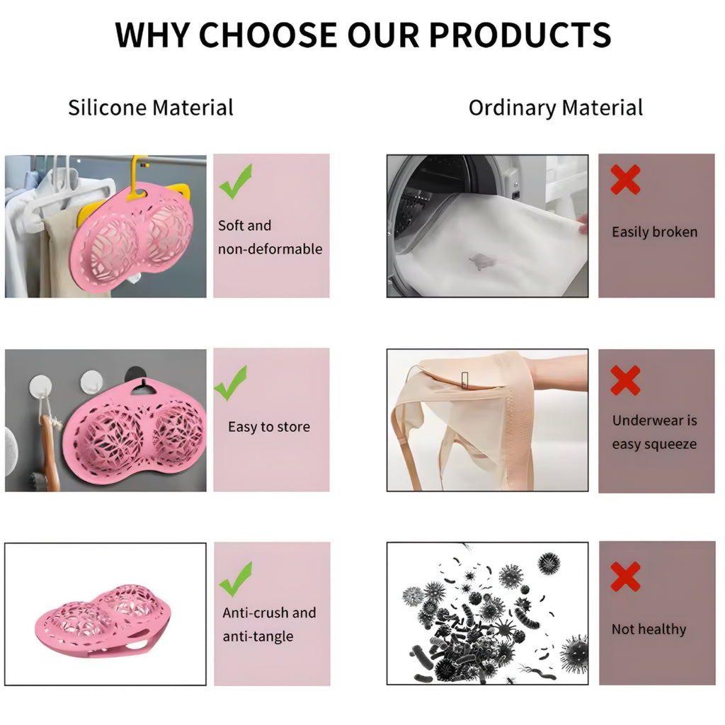 Sacchetto in Silicone per Lavaggio Reggiseni