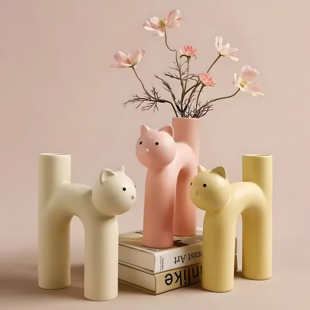 Vaso U-Shape Cat in Ceramica