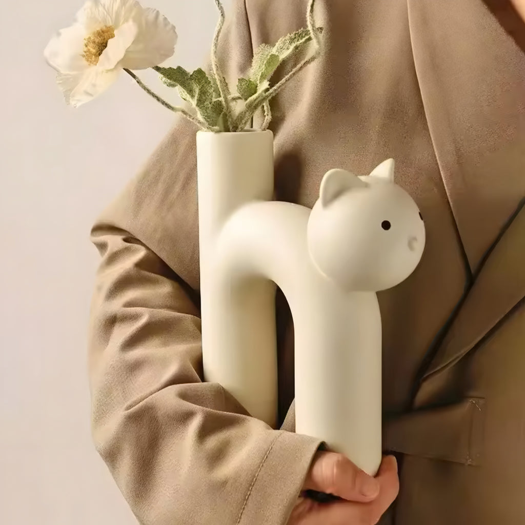 Vaso U-Shape Cat in Ceramica
