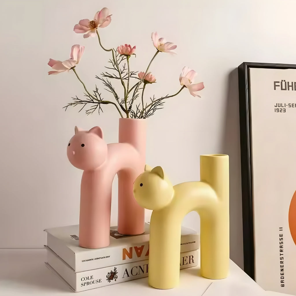 Vaso U-Shape Cat in Ceramica