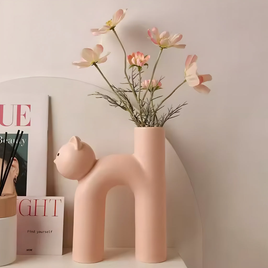 Vaso U-Shape Cat in Ceramica