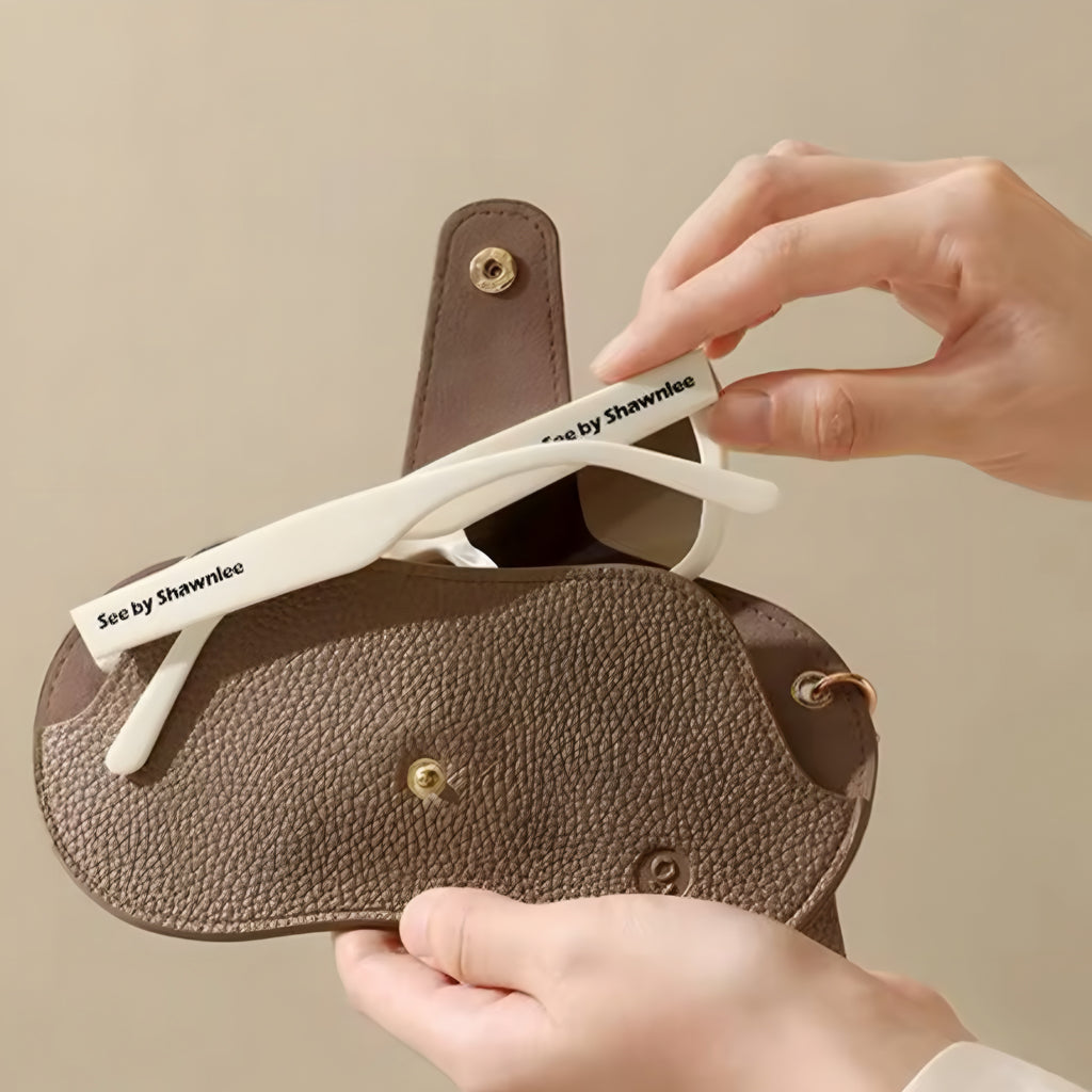 Custodia Occhiali in PU Texture Lychee
