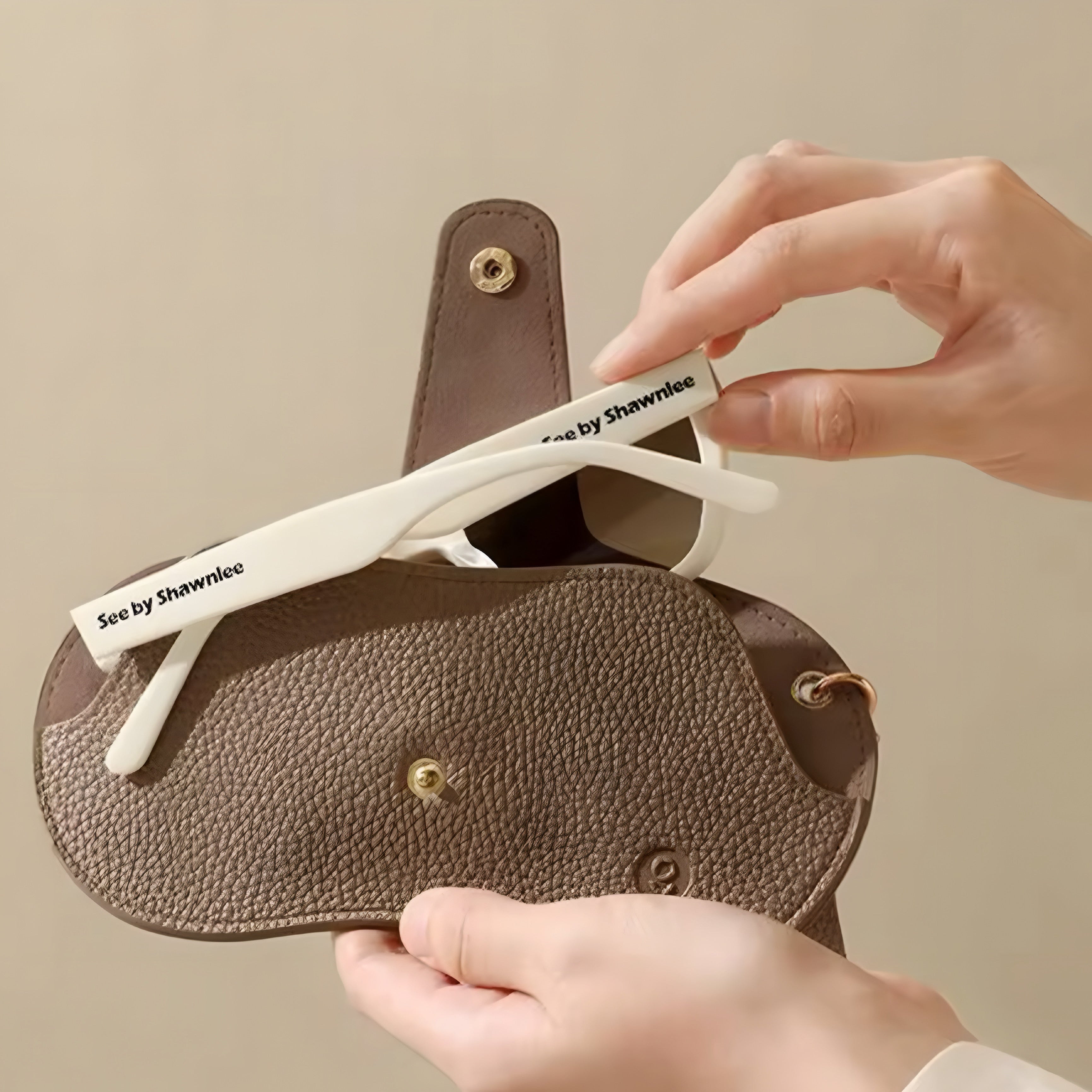 Custodia Occhiali in PU Texture Lychee