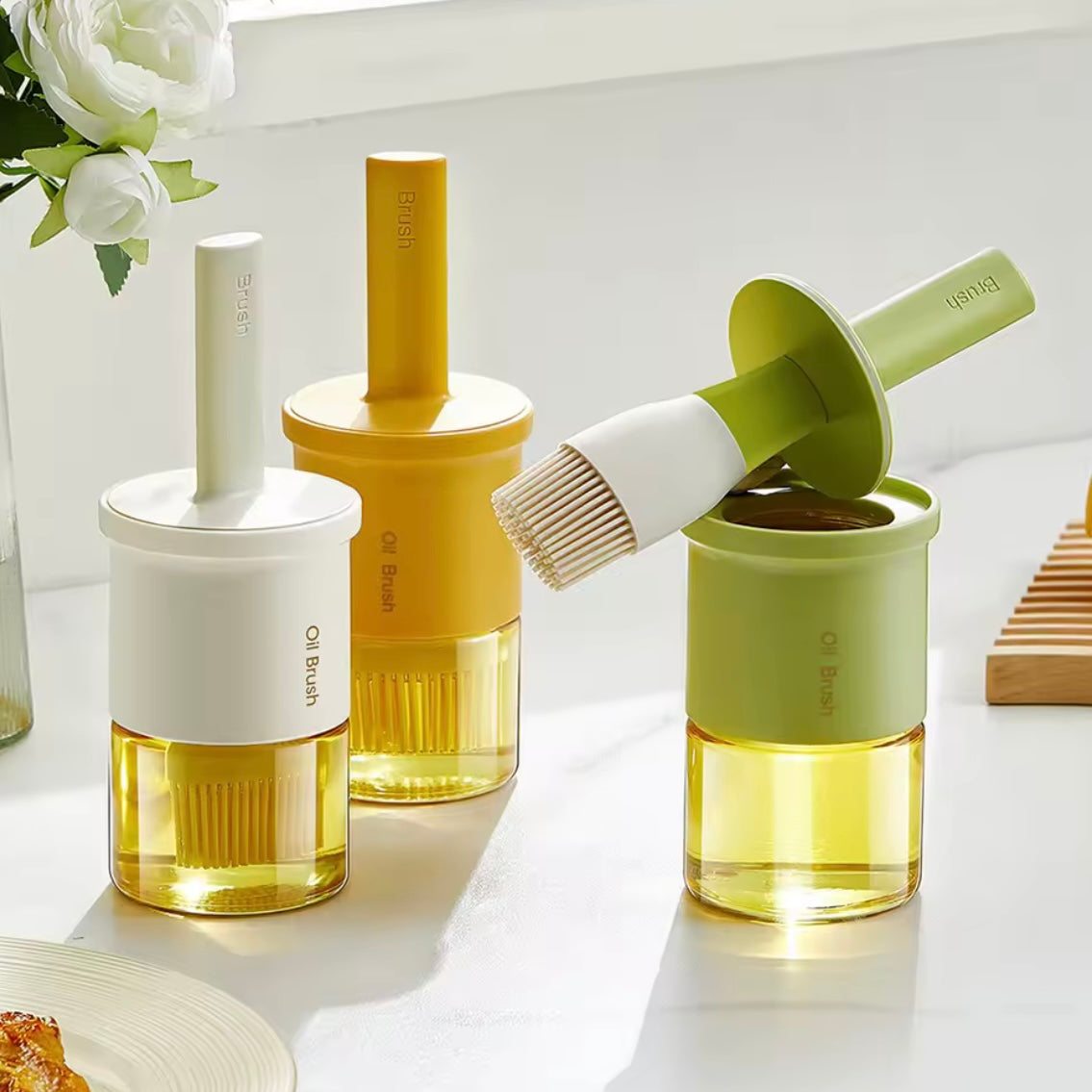 Dispenser 2-in-1 per Olio & Salse con Pennello