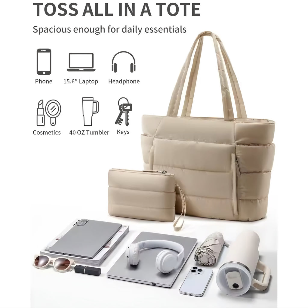 Borsa Tote Puffer Grande Capacità