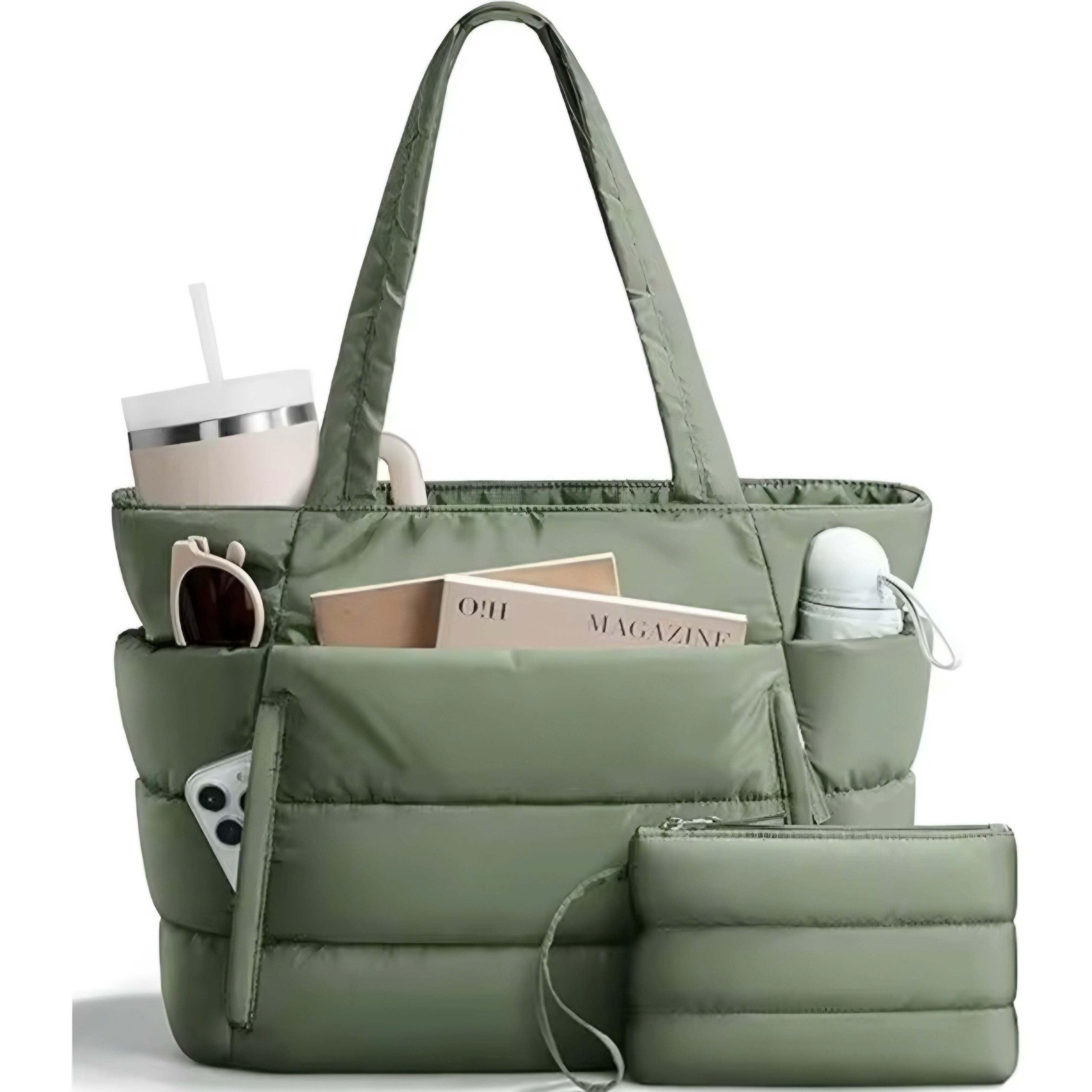 Borsa Tote Puffer Grande Capacità