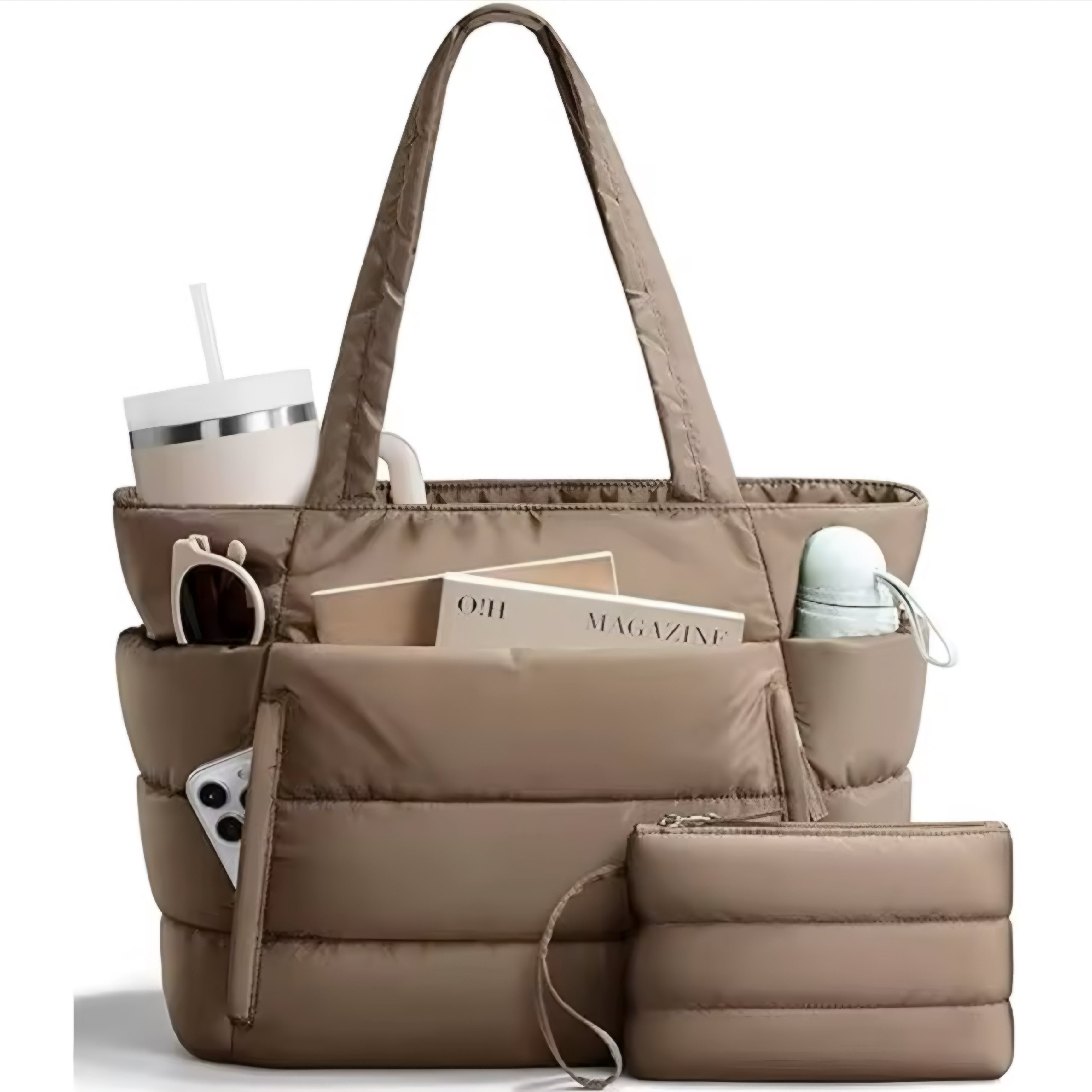 Borsa Tote Puffer Grande Capacità
