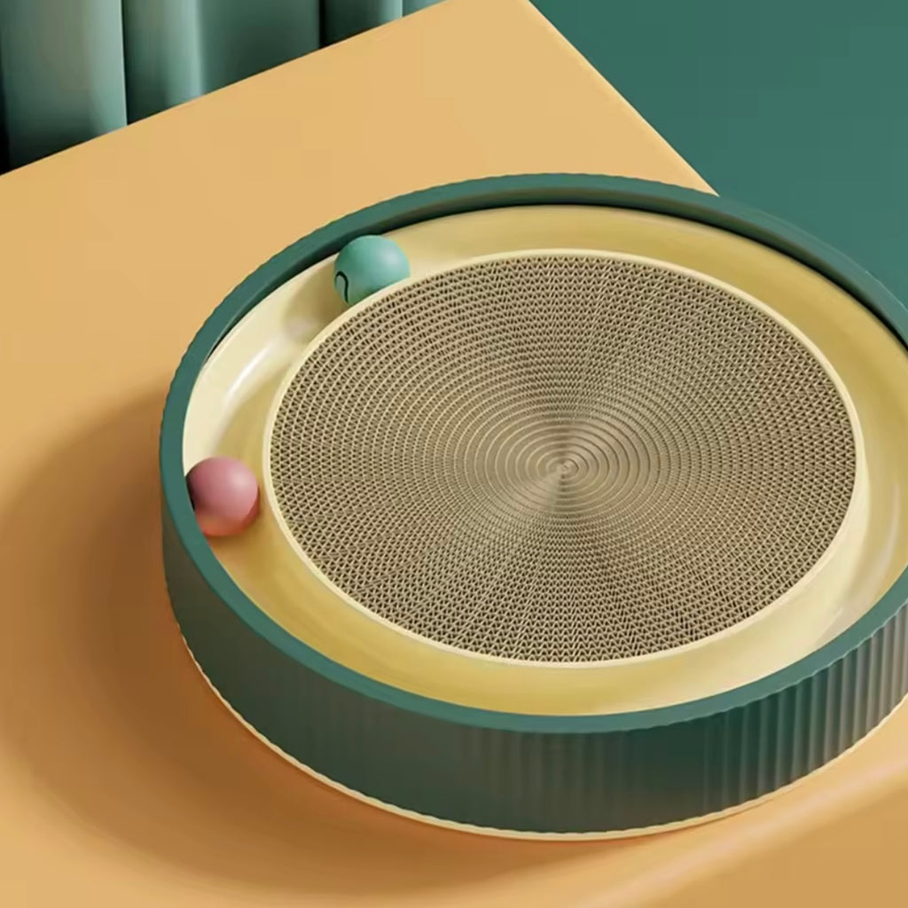 Tiragraffi Rotondo per Gatti con Gioco Interattivo